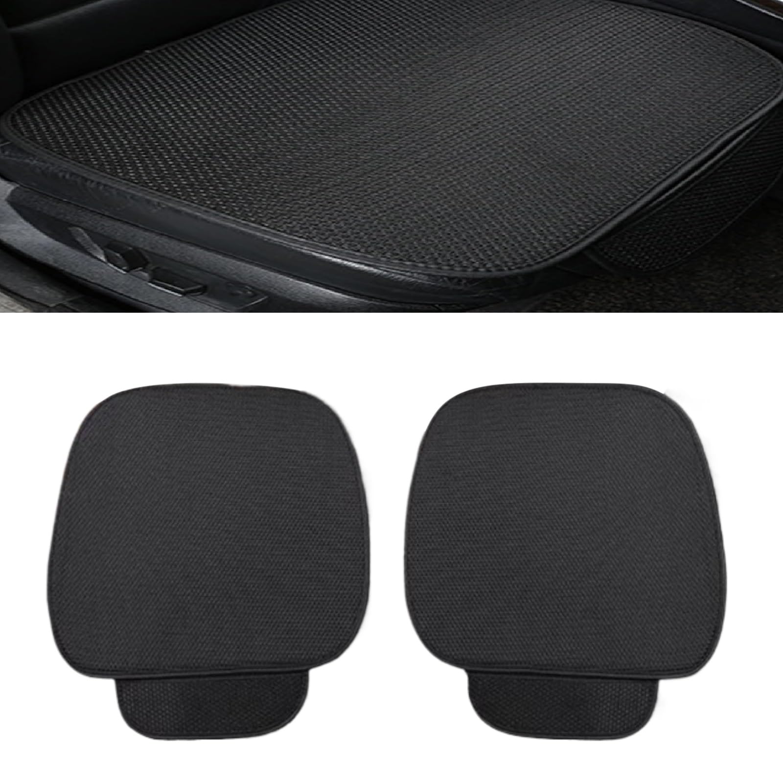 Amazon | 通気性&滑り止めコットンカーシートカバー,アイスシルク