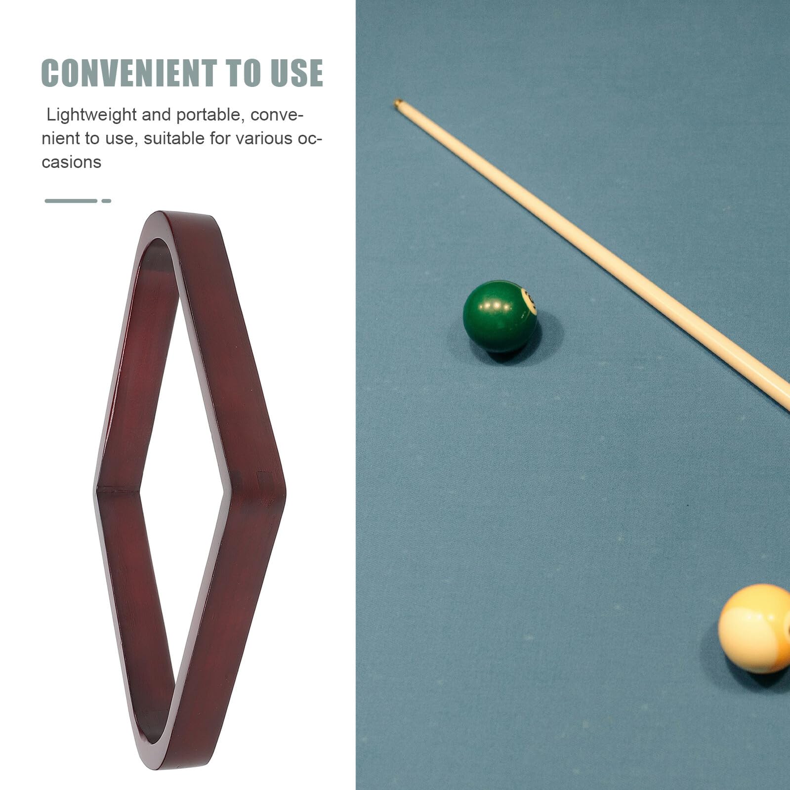 Massives Holz Billard Rhombus Rack Dreieck Gestell für Kugeln Pool Tisch Zubehör Robust Langlebig Vielseitig für Zuhause und Club