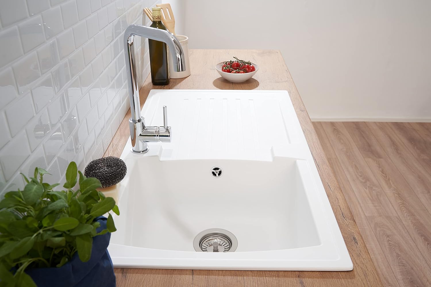 Amazon Crazy 🔥 Deals respekta Alineo100 Kitchen Sink, White, 86 cm