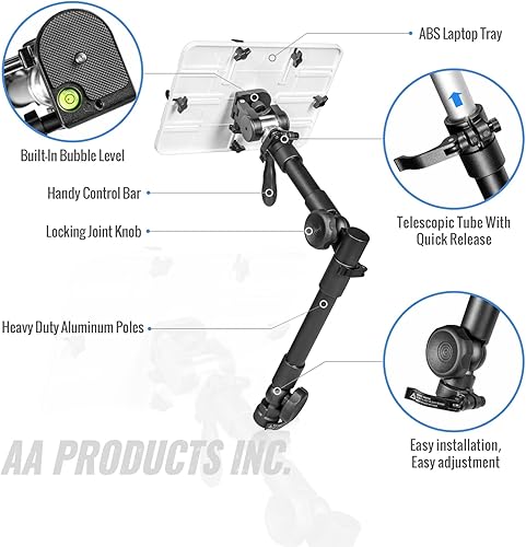 Miniatura 10 de AA Products, soporte para computadora portátil para montar en vehículos