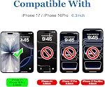 Mothca Matte Privacy Screen Protector for iPhone 17/ iPhone 16 Pro Anti-Spy, Anti-Glare Full Coverage Tempered Glass Anti-Fingerprint 6.3 inch (1 Pack)
