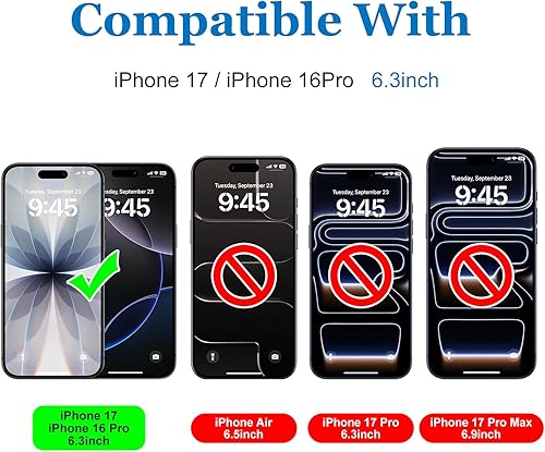 Miniatura 9 de Mothca Protector de pantalla de vidrio mate para iPhone 14 Pro, antirreflejos y antihuellas, vidrio templado, película transparente, fácil de