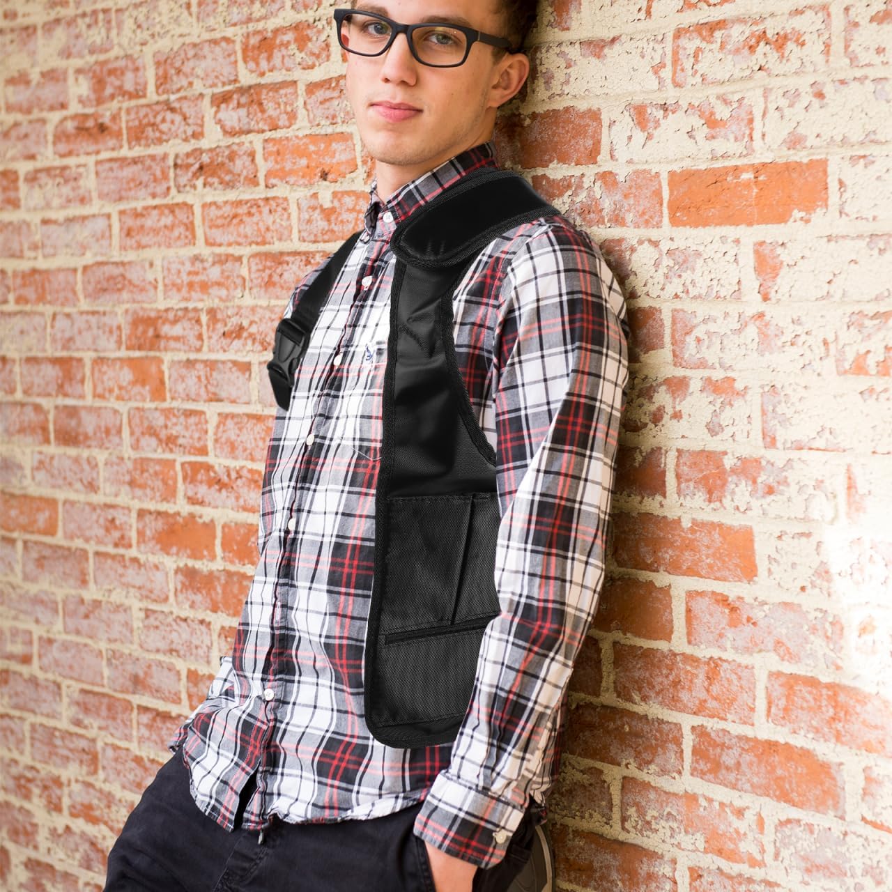 GALPADA Underarm Shoulder Bag for Men Travel Hidden Chest Pouch Lightweight Concealed Money Belt 22X8.7 Inches - Image 3