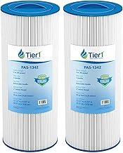 Tier1 Pool & Spa Filter Cartridge 2-pk | Replacement for Jacuzzi J300, J400, 6541-383, Pleatco PJW60TL-OT-F2S, Filbur FC-2715, Unicel 6CH-961, and More | 60 sq ft Pleated Fabric Filter Media