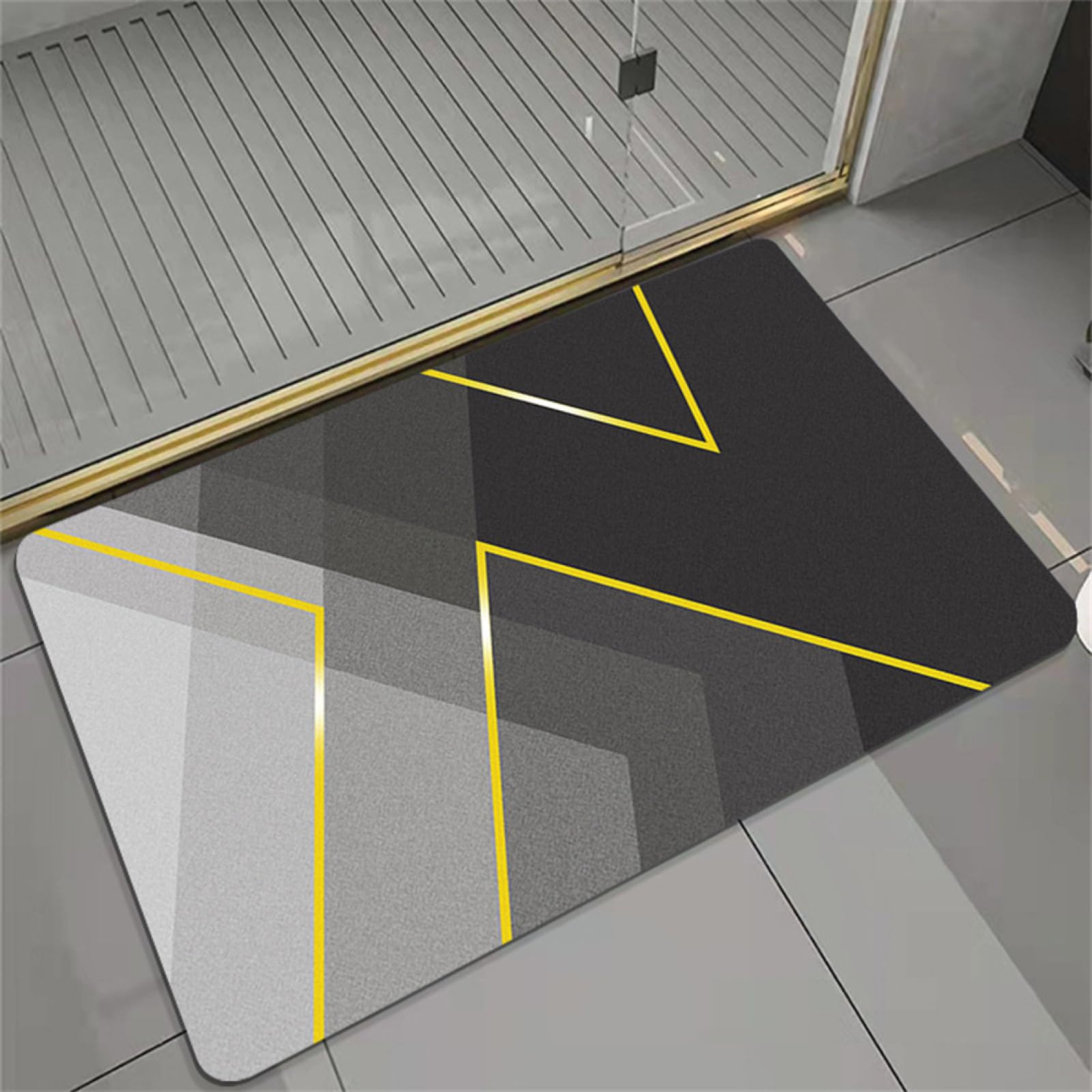 Alfombras baño lavable con diseño degradado para cocina y ducha
