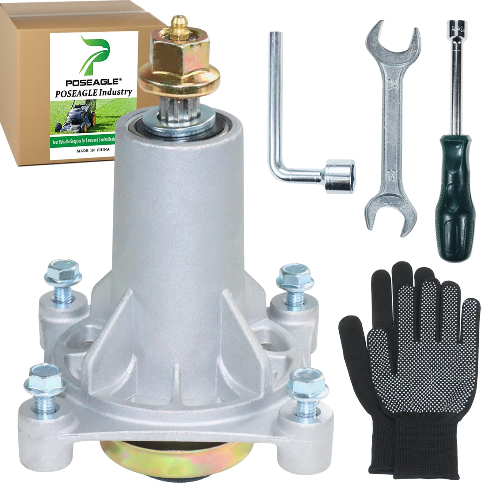 POSEAGLE Pre-Greased 587819701 Spindle Assembly Kit Replaces Craftsman 187292 187281 192870 192872 Husqvarna 587125401 532187281 587820301 532187292