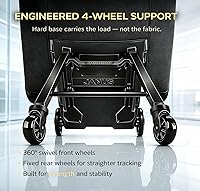 Vista 5 de JANUS Golf Travel Bag with Wheels, Foldable Airline-Ready Design, Protective Structured Design, and Support-Leg Travel System