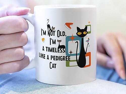 Miniatura 2 de Timeless Classic Pedigree Cat Funny Coffee Mug | Perfect Gift for Tea Lovers, Birthdays, Mother’s Day | Retro Coffee Cup for Mum