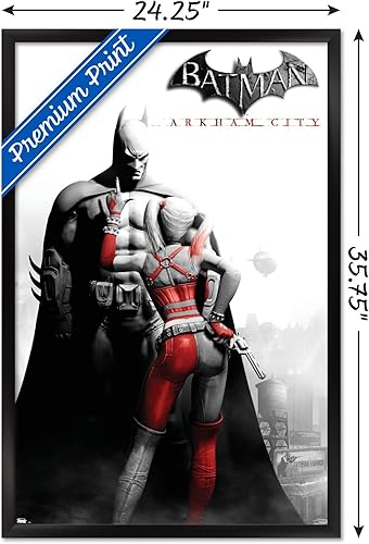 Miniatura 3 de Trends International DC Comics VIdeo Game - Póster de pared de Arkham City, 22.375 x 34 pulgadas, versión enmarcada en negro