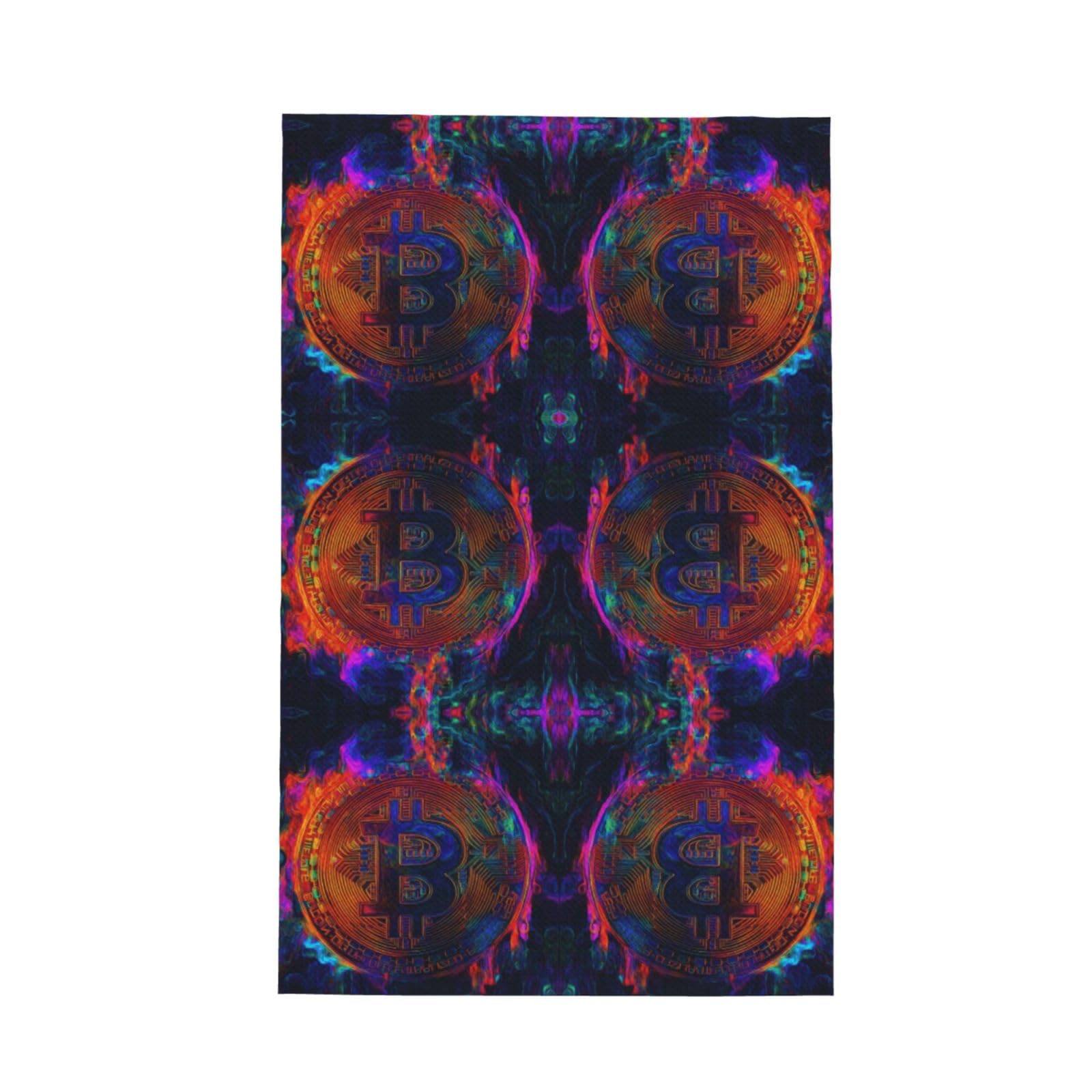 SXZVVBN Colorful Coins Super Absorbent Microfibre Waffle Towels Fast Drying Dish Cloths Home Cafe Barista