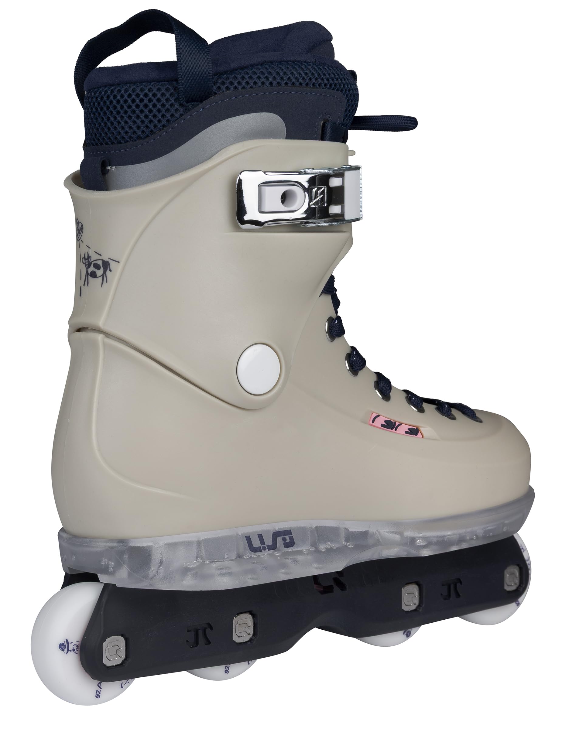 USD Sway Witzemann II Aggressive Skates – Herren Inline Skates für Street & Park – mit IQON AG60 Schiene, 57mm 92A Rollen, ABEC 9 Kugellager & MYFIT Liner – Grau/Blau