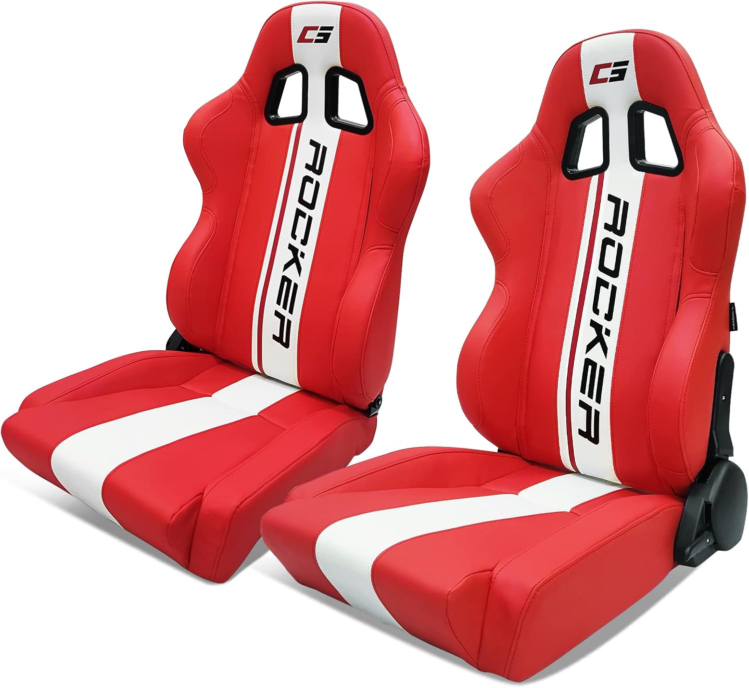 IKON MOTORSPORTS, Universal Racing Seats with Dual Sliders, Reclinable ...