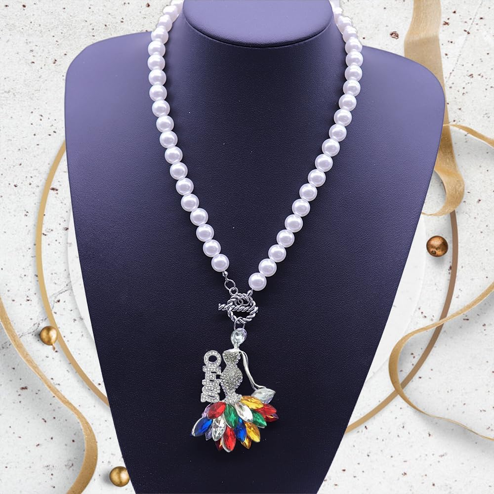 Masonic Members Inspired Gifts Order Of The Eastern Star OES Pearl Necklaces Women Society Jewelry