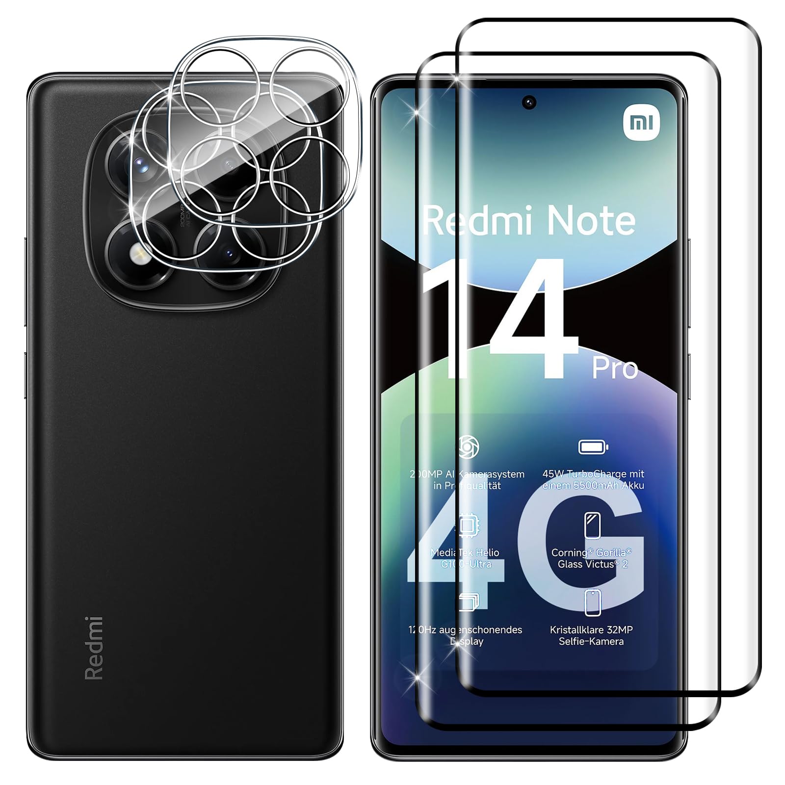 Verre Trempé Compatible Realme 14 5G/Xiaomi Poco X6 Pro 5G