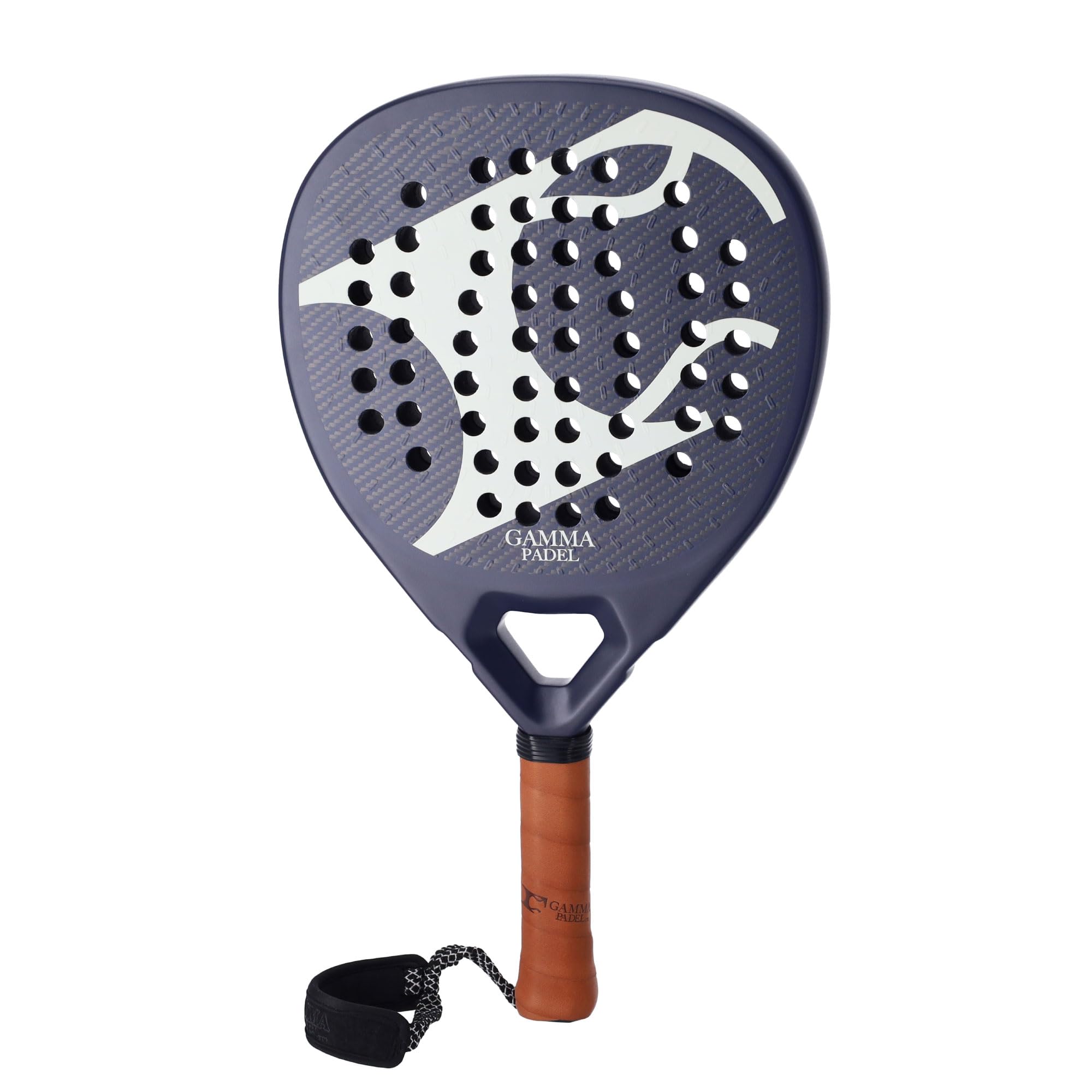 GAMMA Sullivan - Racchetta da padel a forma di diamante per giocatori intermedi, superficie in fibra di carbonio e kevlar, nucleo in EVA ad alta densità, design ad alta resistenza, con copertura per