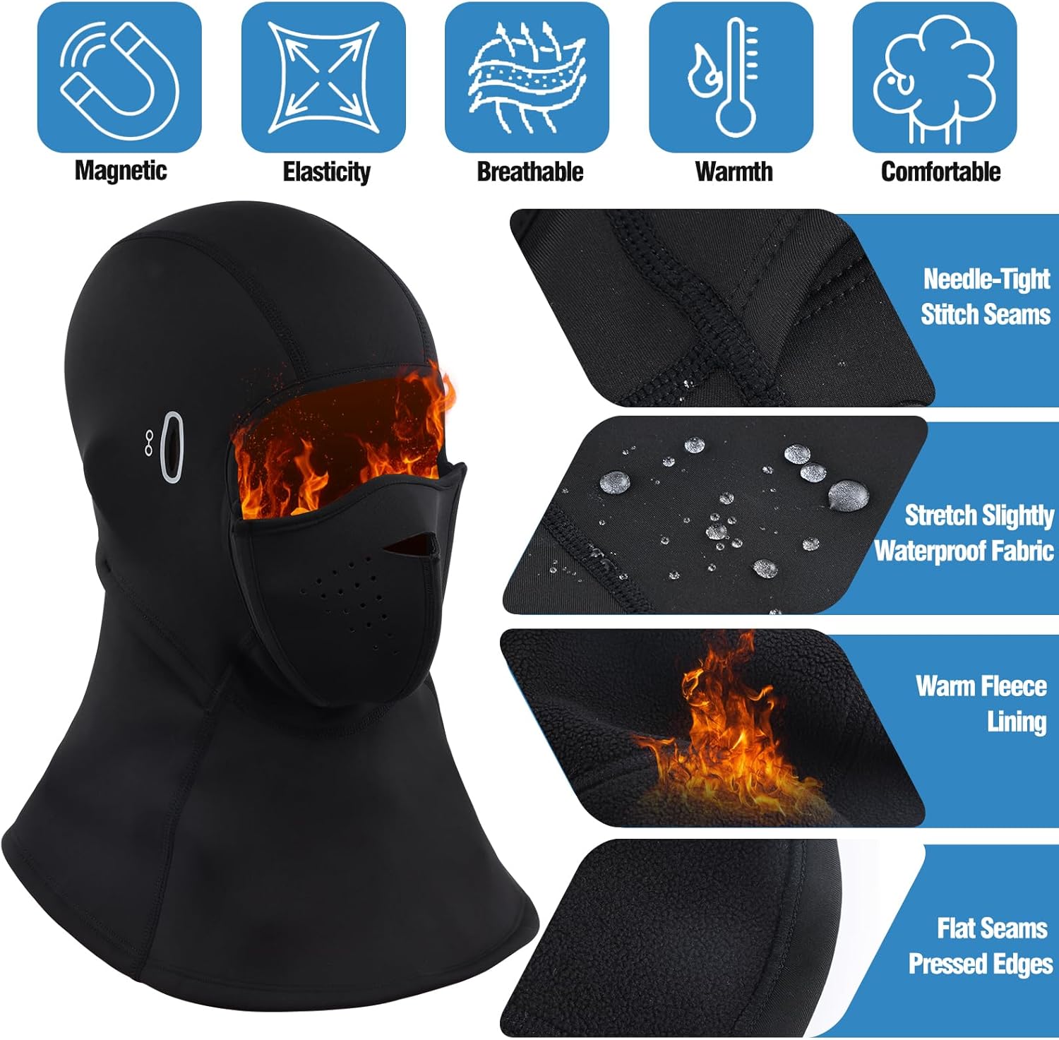 Balaclava Ski Mask for Men and Women, Winter Fleece Thermal Face Mask for Cold Weather