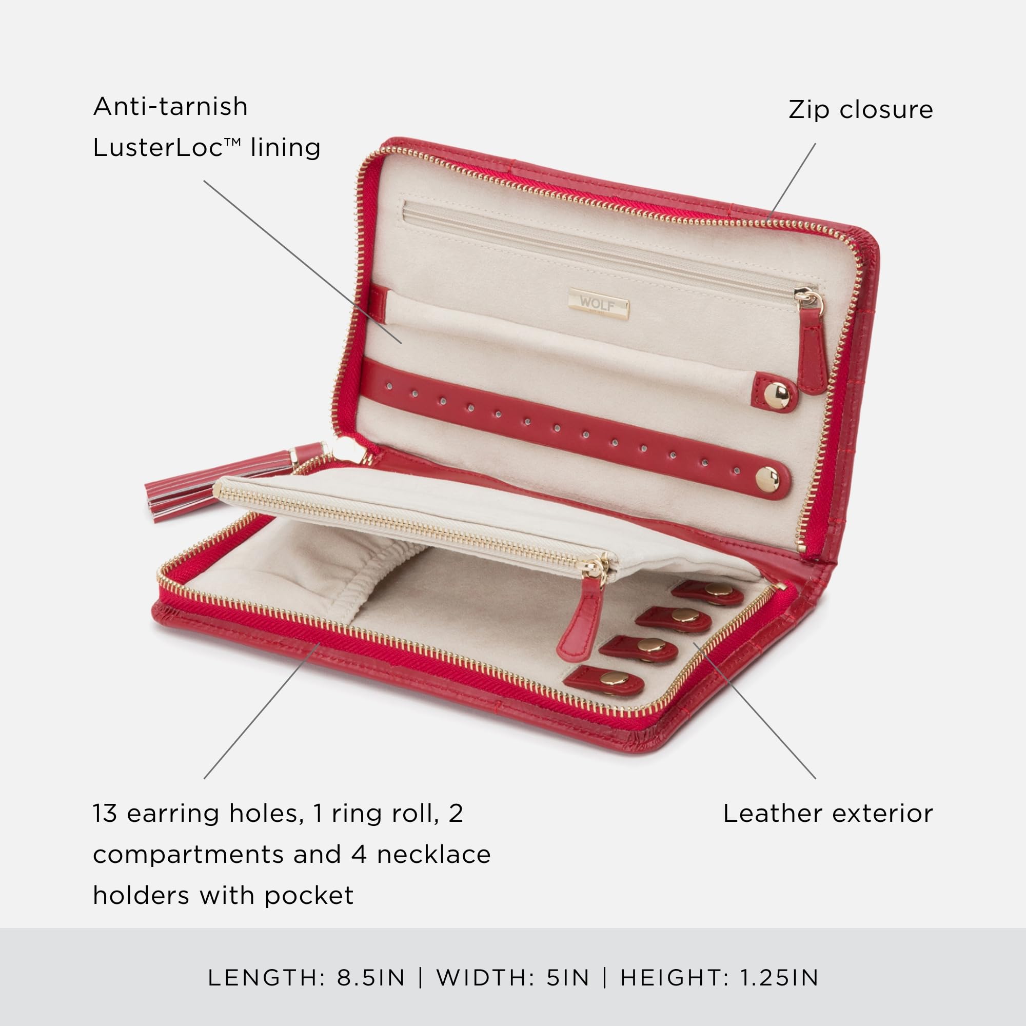 Amazon.co.jp: 【国内正規品】WOLF Caroline Portfolio (レッド 