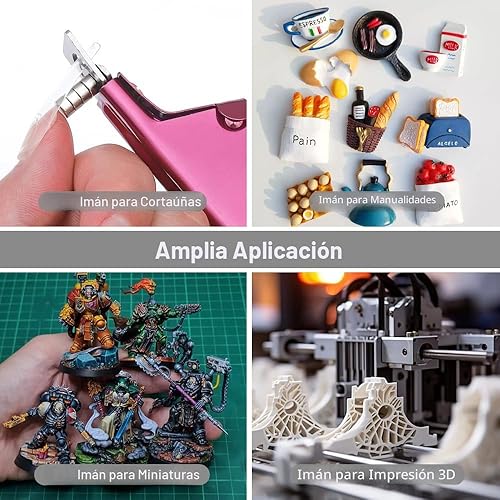 Miniatura 3 de rhinocats 60 imanes pequeños, mini imán redondo multiusos para cortauñas, refrigerador, miniaturas, pasatiempos, manualidades y ciencia