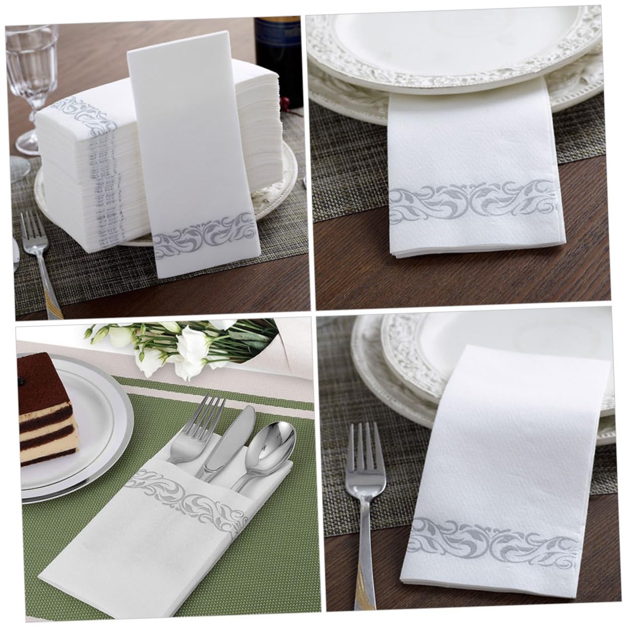 Didiseaon 50 Piezas Servilleta De Papel Decoración De La Mesa Del Hogar Decoración De La Mesa De Comedor Toallas De Papel Lavables Servilletas De Cóctel Servilletas De Cóctel Suministros De