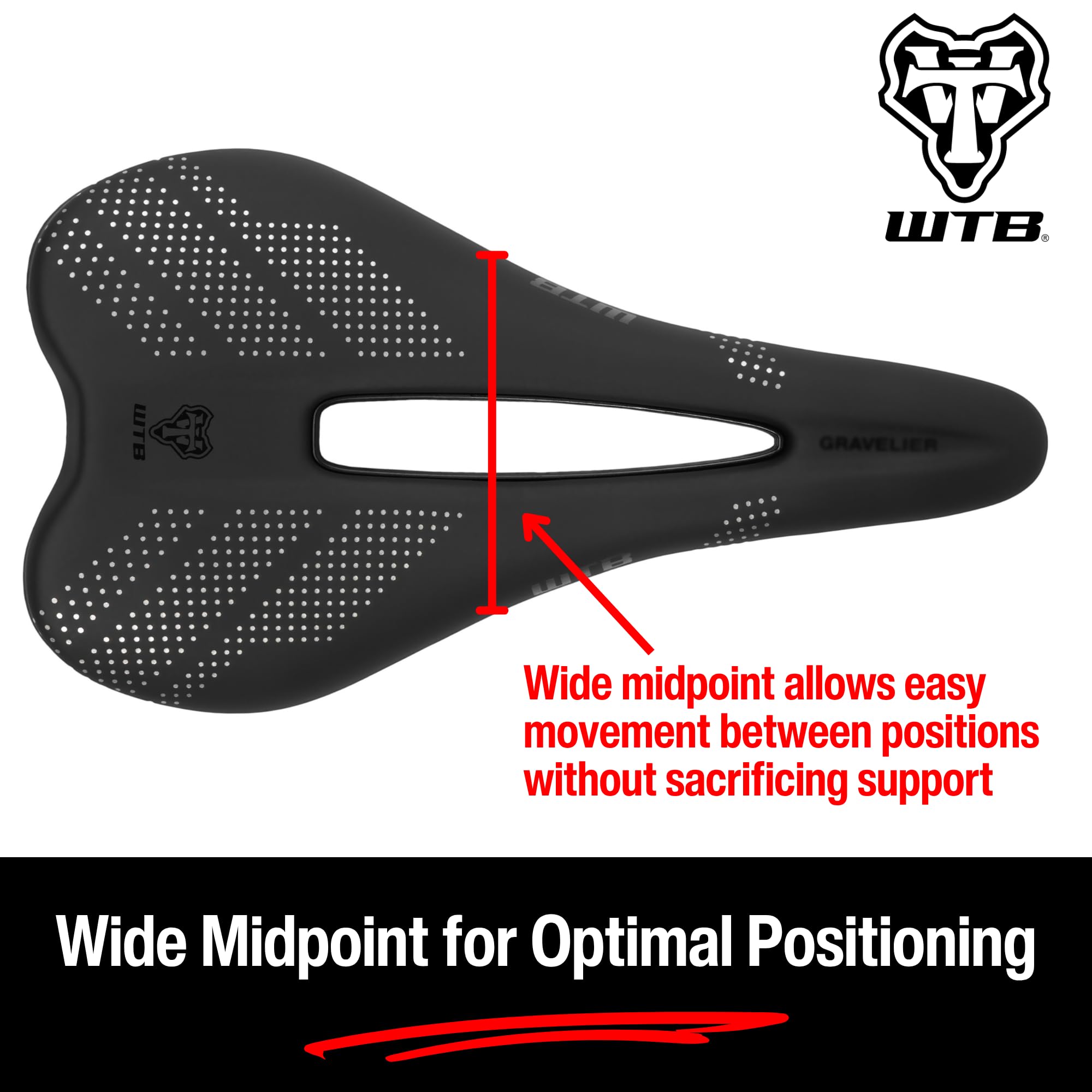 Amazon | WTB グラベリアバイクサドル – 246 x 140mm、フュージョン