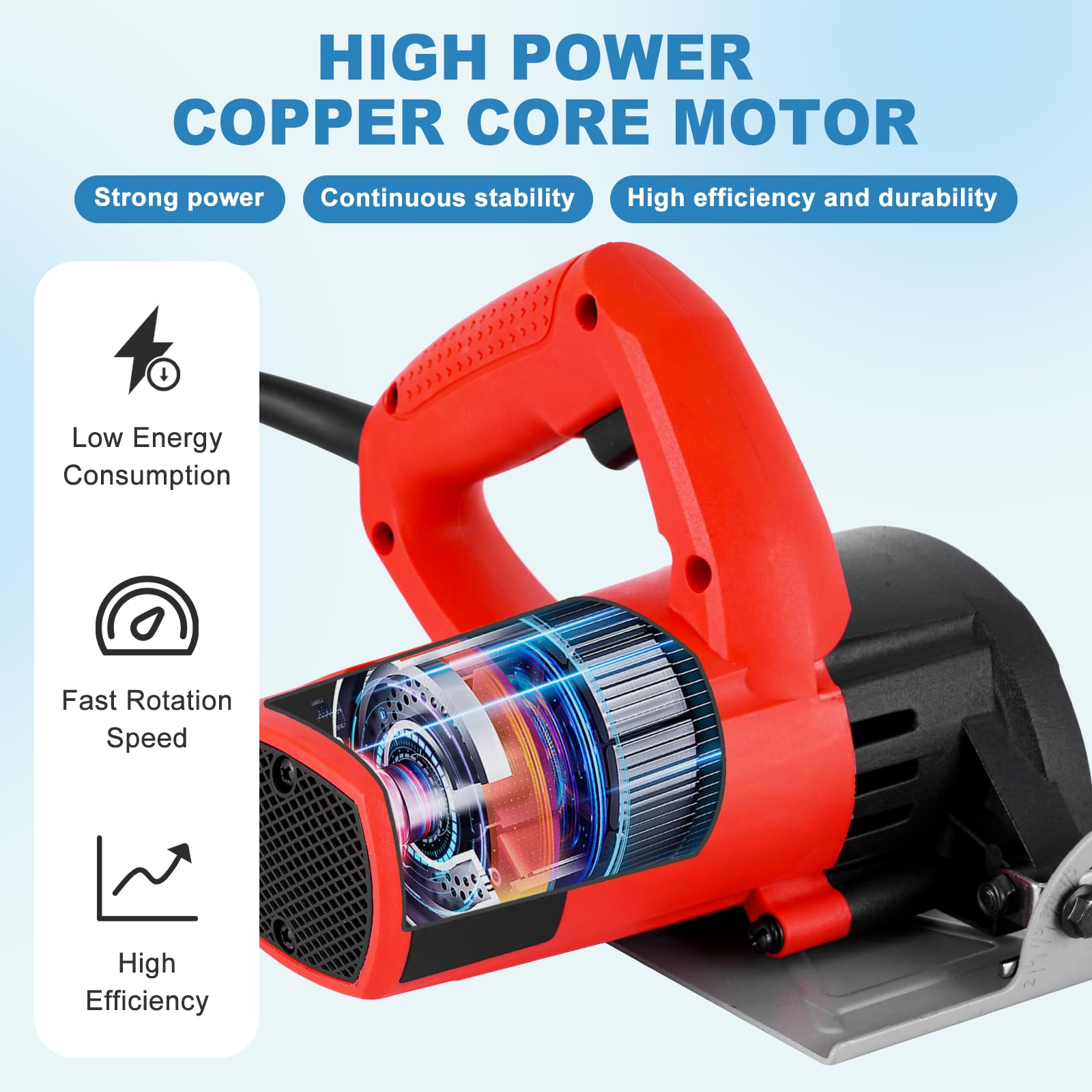 MXBAOHENG Cortador de azulejos húmedos de 2300 W con energía eléctrica, sierra de corte de azulejos, máquina de corte de pared con manguera de agua extraíble, bomba de agua, 2 cuchillas para cortar