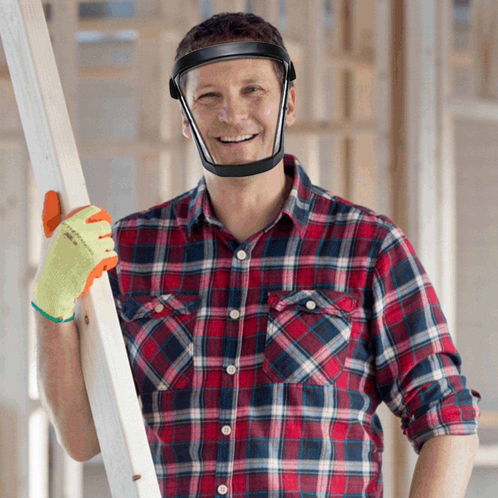 Scudo Viso Visiera Protettiva Trasparente Antiappannamento - 2 - Foto 6