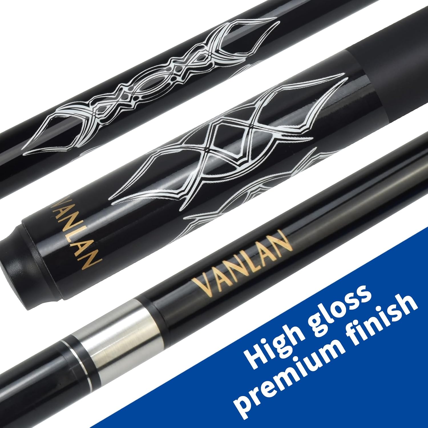 58-Inch Carbon Durable Professional Billiard Cues Small Head Pool Cues Billiard Stick Snooker Rod Supplies Accessory,Billiards Supplies (Black)