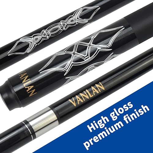 Miniatura 4 de Tacos de billar profesionales duraderos de carbono de 58 pulgadas para cabeza pequeña, accesorios de billar (negro)