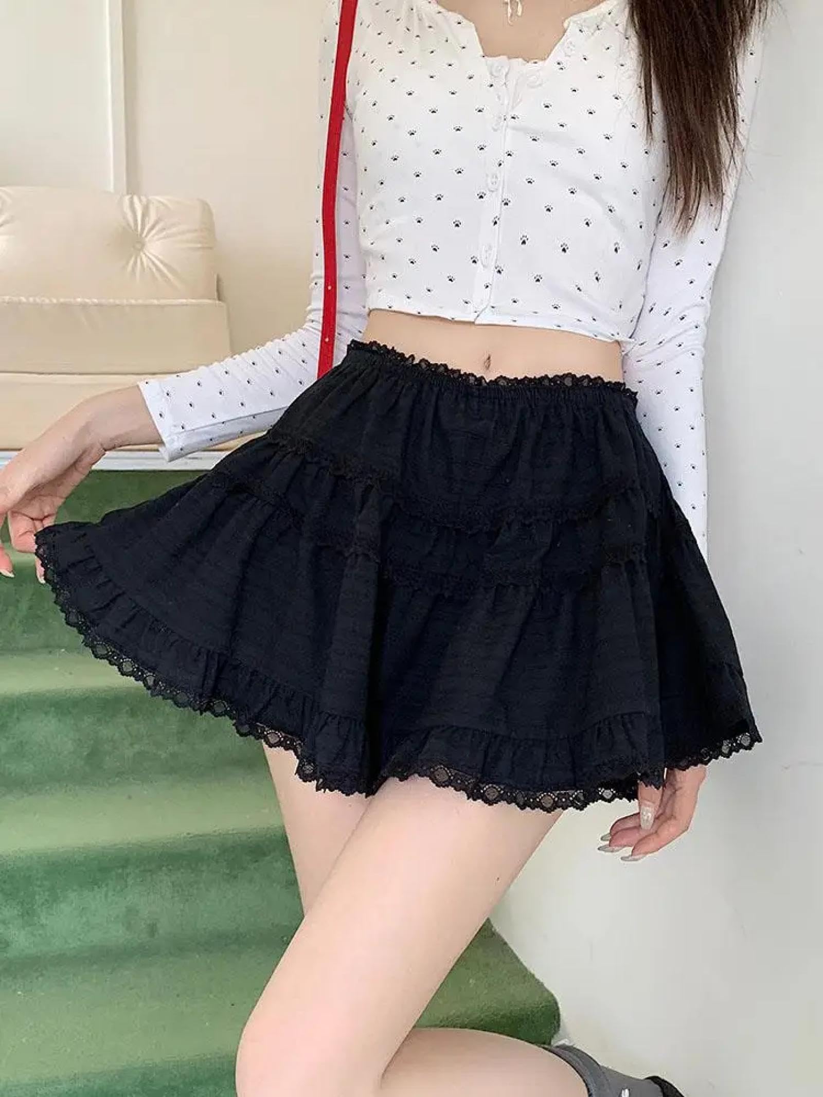 Falda Mujer Larga Cintura Alta Elástica Plisada Skirt Falda De Mujer De Cintura Alta