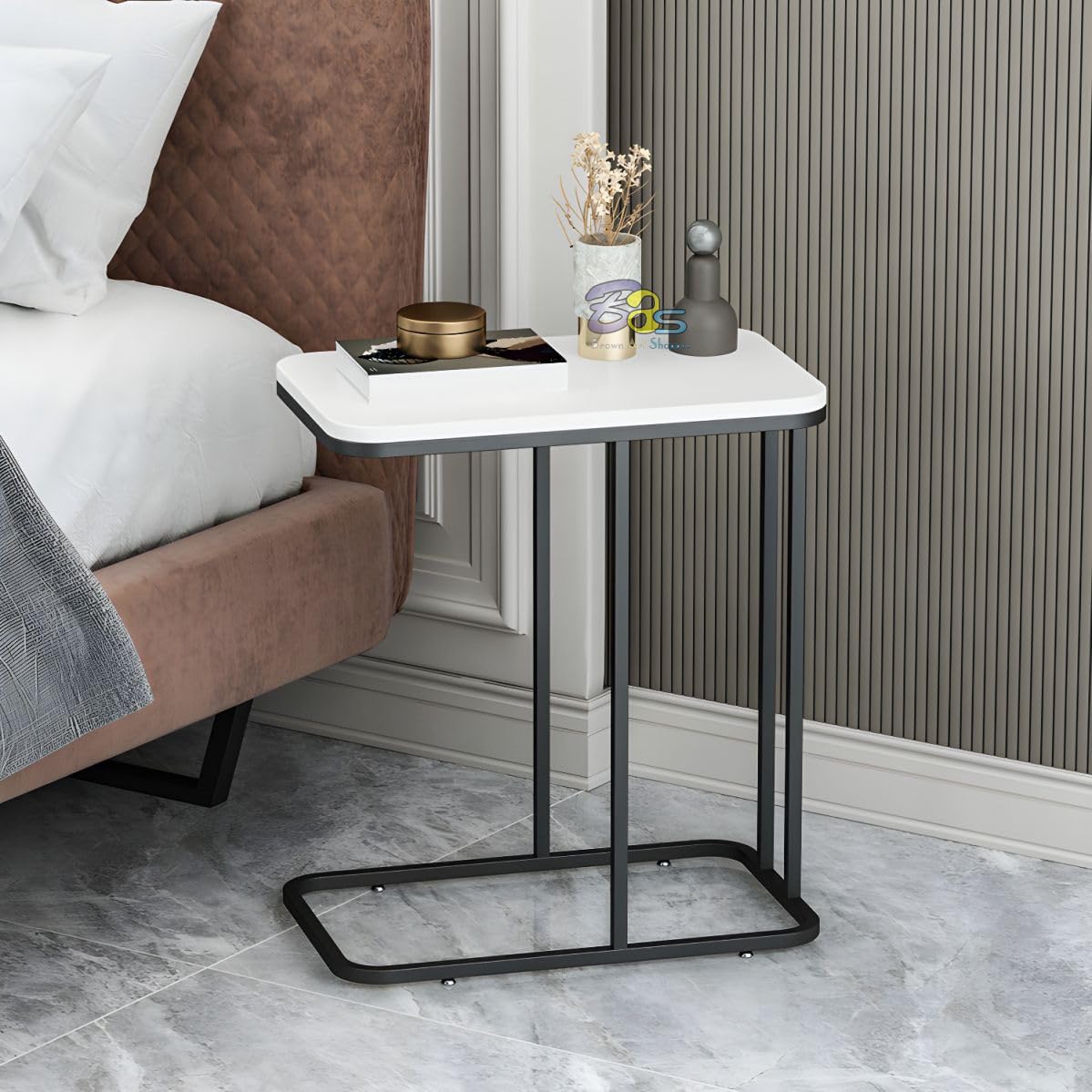 See full amazon price history chart for Brown Art Shoppee C Shaped Side Table, Modern Accent Coffee Table Compact Bedroom Bedside Tables Lamp Table with Metal Frame, MDF Table Top, for Bedroom, Living Room (Black & White) (Black&White) Brown Art Shoppee C Shaped Side Table, Modern Accent Coffee Table Compact Bedroom Bedside Tables Lamp Table with Metal Frame, MDF Table Top, for Bedroom, Living Room (Black & White) (Black&White) (B0CT5CJWN7) Amazon Price History, Amazon Price Tracker