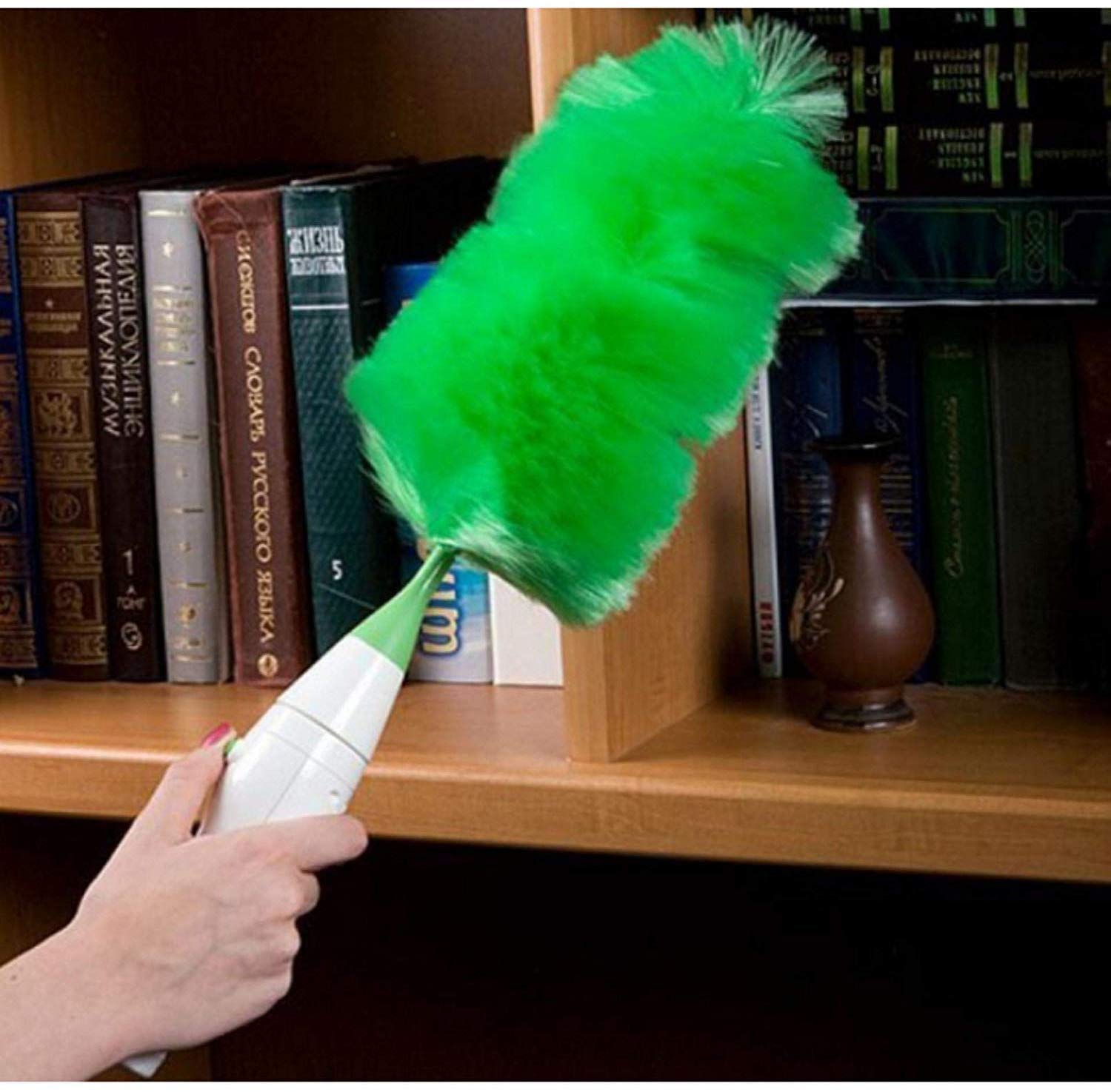 Hand-Held, Sward Go Dust Electric Feather Spin Motorised Cleaning Brush Set Home Duster Feather Dust Cleaner Brush for Home, Office, Car (Multicolour)