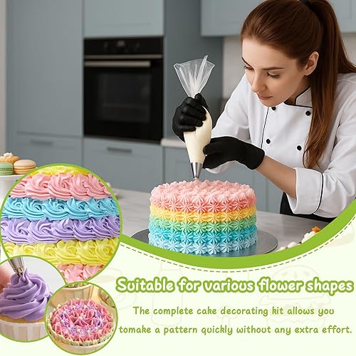 Miniatura 2 de Suuker Open Star - Juego de 9 puntas de tubería de estrella francesa, kit de boquilla de glaseado, puntas de repostería de estrella de acero