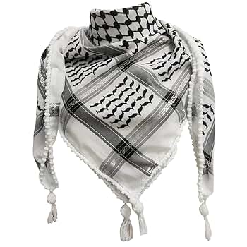 Amazon | XJKLBYQ パレスチナスカーフ 48x48インチ Keffiyeh
