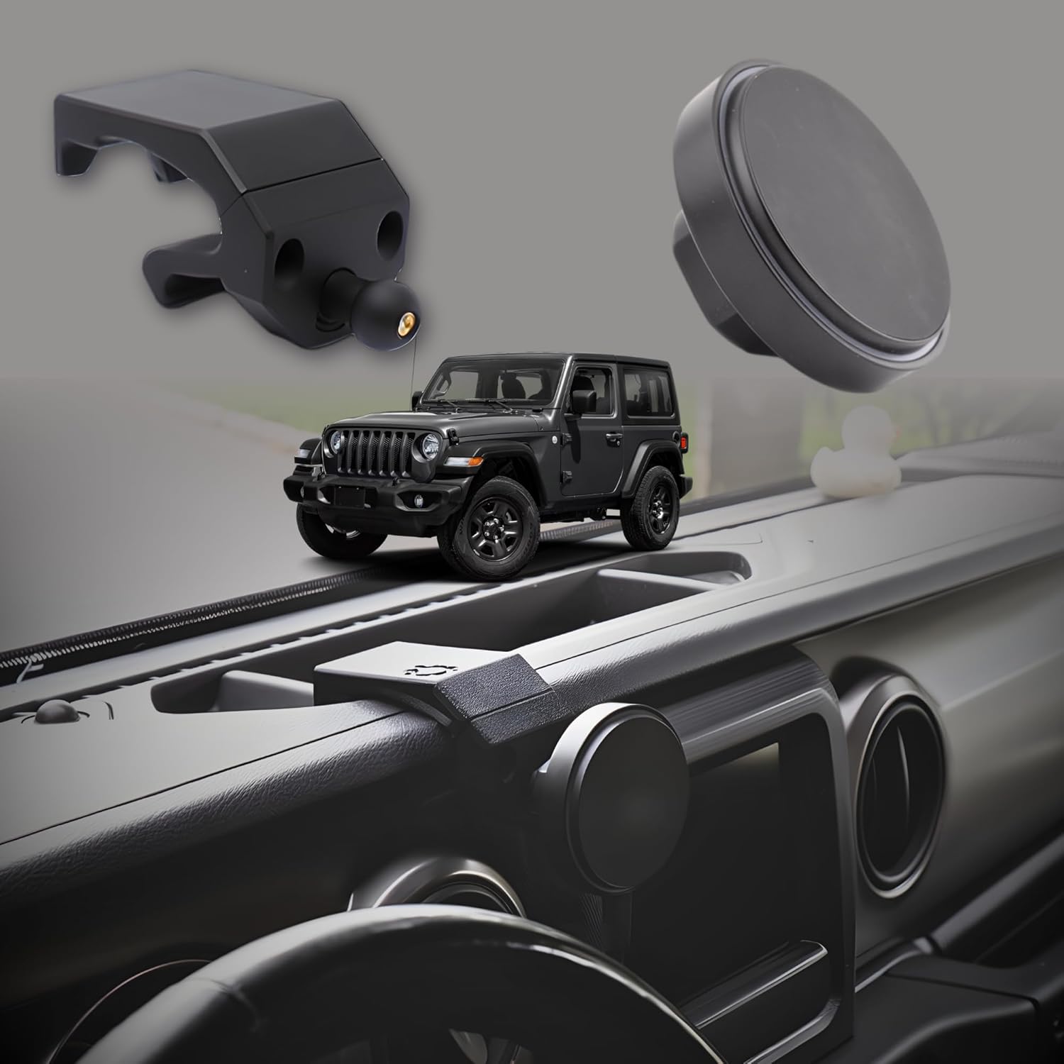Phone Holder for Jeep Wrangler-JL- (2018-2023) JL JLU Gladiator JT Cradle Mount and Magsafe Compatible (MagSafe Compatible/Wireless Charging)