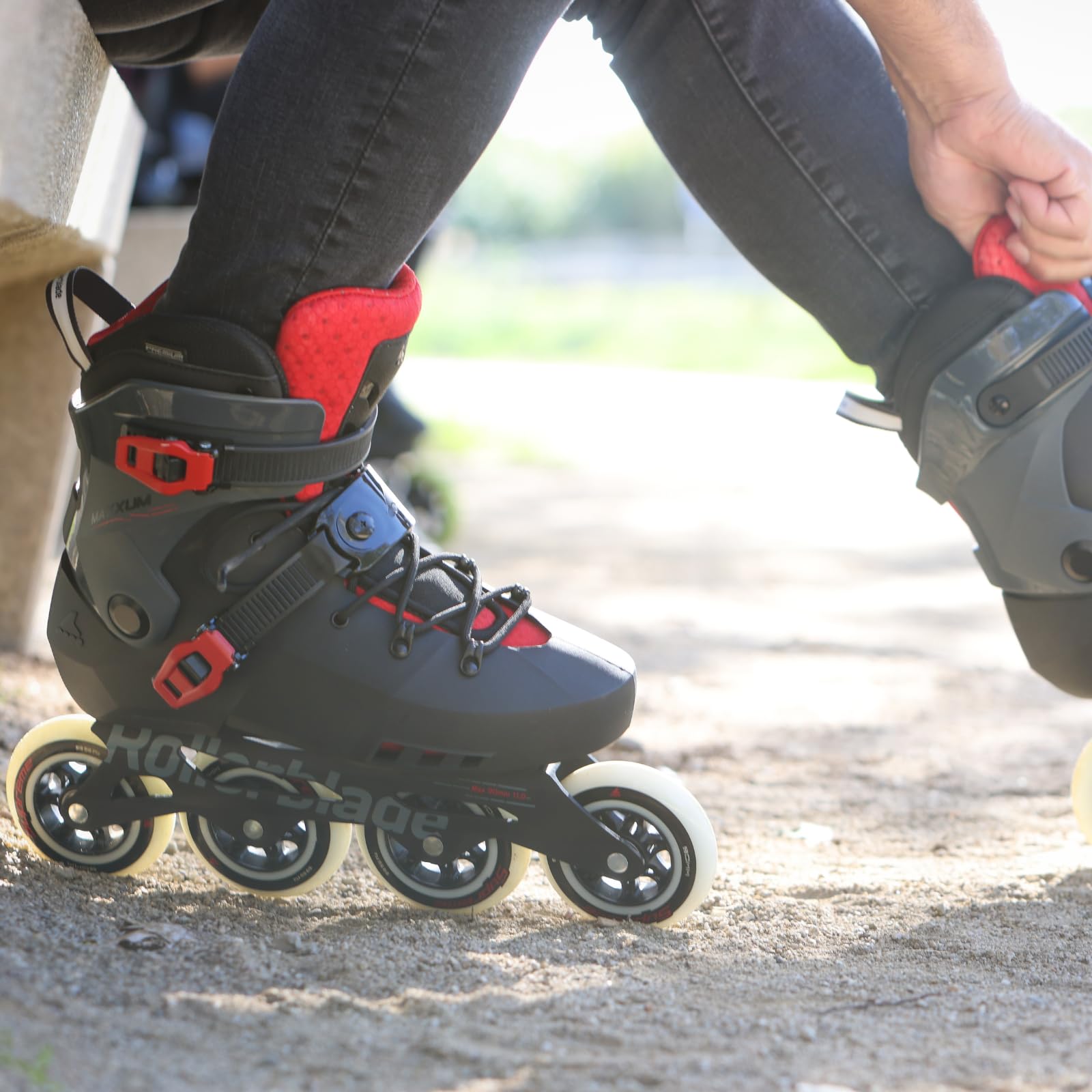 Rollerblade MAXXUM XT, Pattini in linea Uomo, nero/rosso