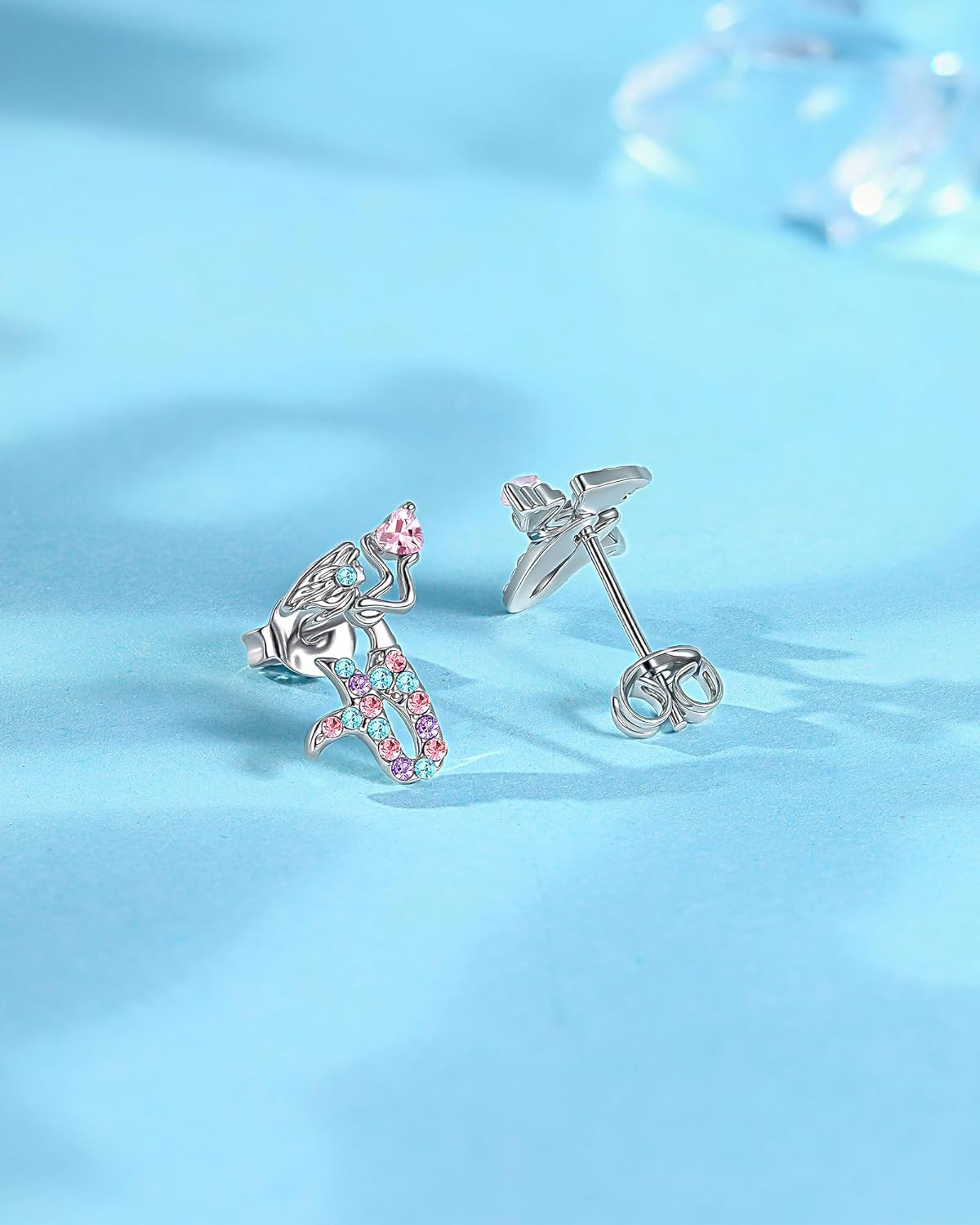Hypoallergenic Mermaid Stud Earrings for Girls Kids, Gifts for Daughter Granddaughter Birthday Christmas Valentines - Image 6