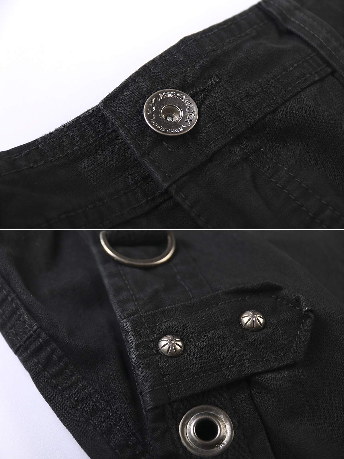 Aeslech Pantalones cargo de algodón para hombre, casuales, holgados, para el trabajo, senderismo, viajes, con bolsillos, ajuste holgado (sin cinturón)