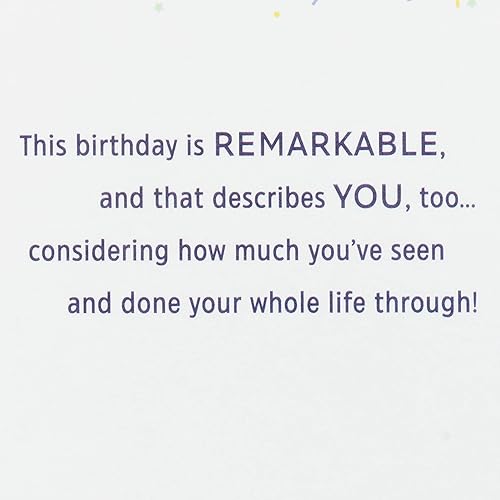 Miniatura 3 de Hallmark Tarjeta de cumpleaños número 100 (100 años increíbles)