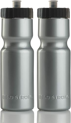 Vista 15 de Bike Water Bottle Holder & Bottle Combo – 2-Pack 22 oz Sports Squeeze Bottles with Pull Top Cap & Easy-Install Bike Cage – Made in USA – 50 Strong