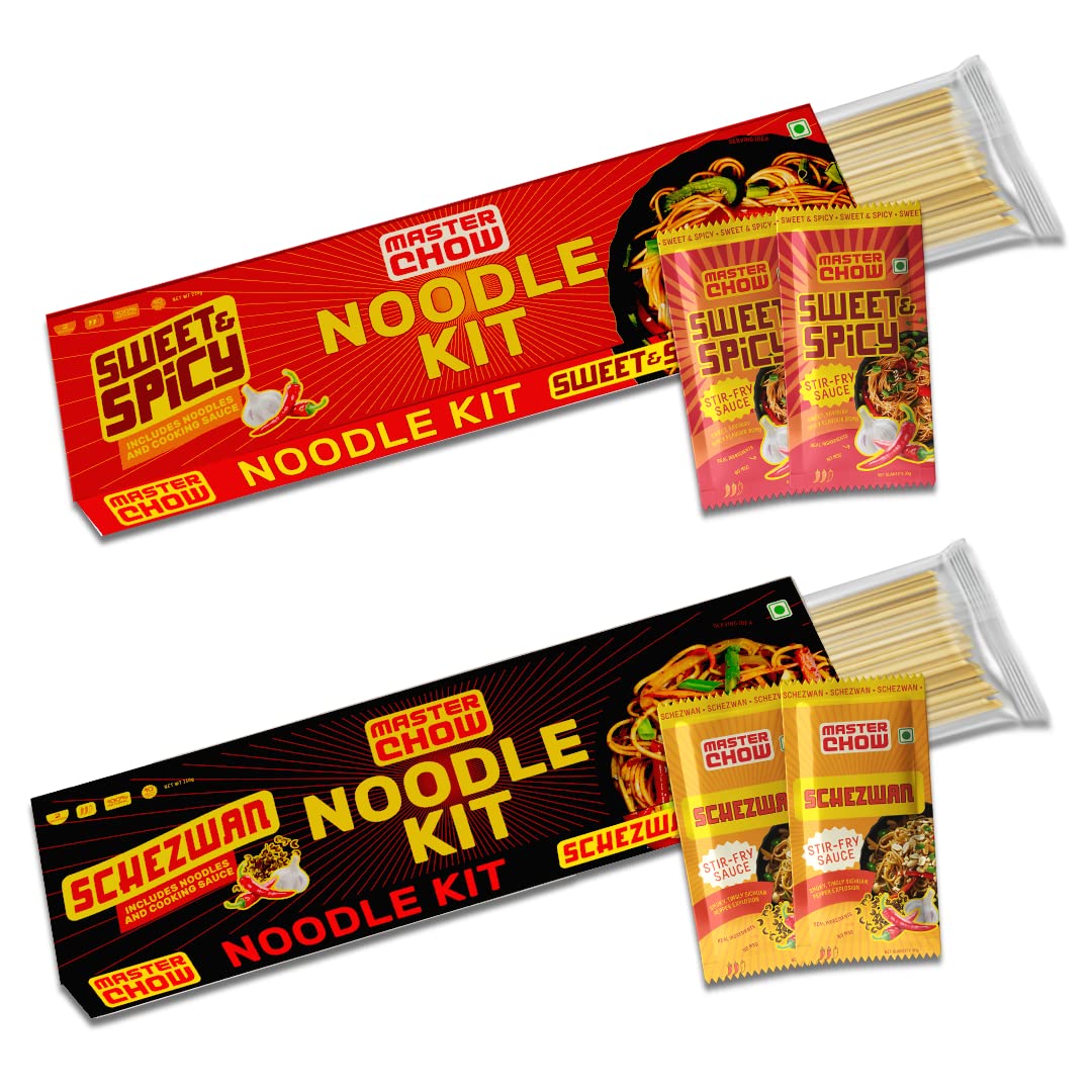 See full amazon price history chart for MasterChow Schezwan & Sweet Spicy Noodle Kit | Chilli Garlic Sauce with Hakka Noodles + Sweet & Spicy Sauce with Hakka Noodles | Ready to Cook Easy Meals - Pack of 2 Noodle Kit | 10 Mins Noodles MasterChow Schezwan & Sweet Spicy Noodle Kit | Chilli Garlic Sauce with Hakka Noodles + Sweet & Spicy Sauce with Hakka Noodles | Ready to Cook Easy Meals - Pack of 2 Noodle Kit | 10 Mins Noodles (B0BG2TTXFX) Amazon Price History, Amazon Price Tracker