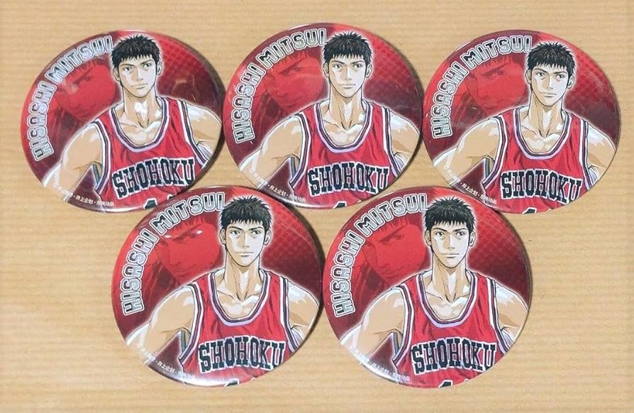 Amazon | 中国限定 スラムダンク 三井寿 缶バッジ 5点セット | バッジ