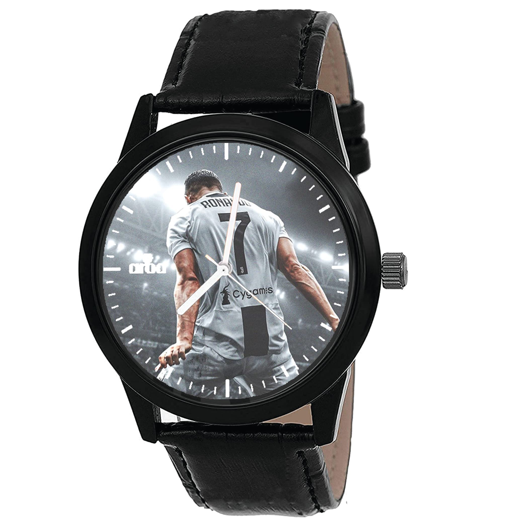 AROA Watch New Watch for Cristiano Ronaldo Celebration Dark Effect Model : 490 Black Metal Type Analog Black Strap Watch Gray Dial for Men Stylish Watch for Boys (B0C49JZKBF) Amazon Price History, Amazon Price Tracker