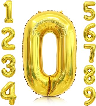 Gold Number 0 Balloons 40 Inch Birthday Balloon Gold Foil Number Balloons 2024 Party Balloons For Birthday Party