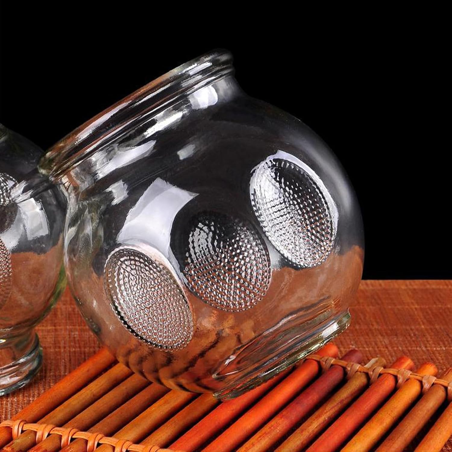 16PCS Glass Cupping Therapy Set Professional Chinese Traditional Acupoint Massage Cups for Cupping Therapy Treatment Thick Glass Cupping Set for Body