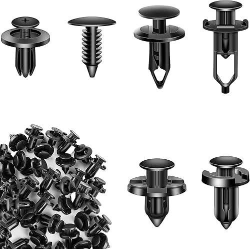 200 clips de remache para parachoques de empuje, clips universales de plástico para guardabarros para Toyota GM, Ford, Honda, Acura Chrysler