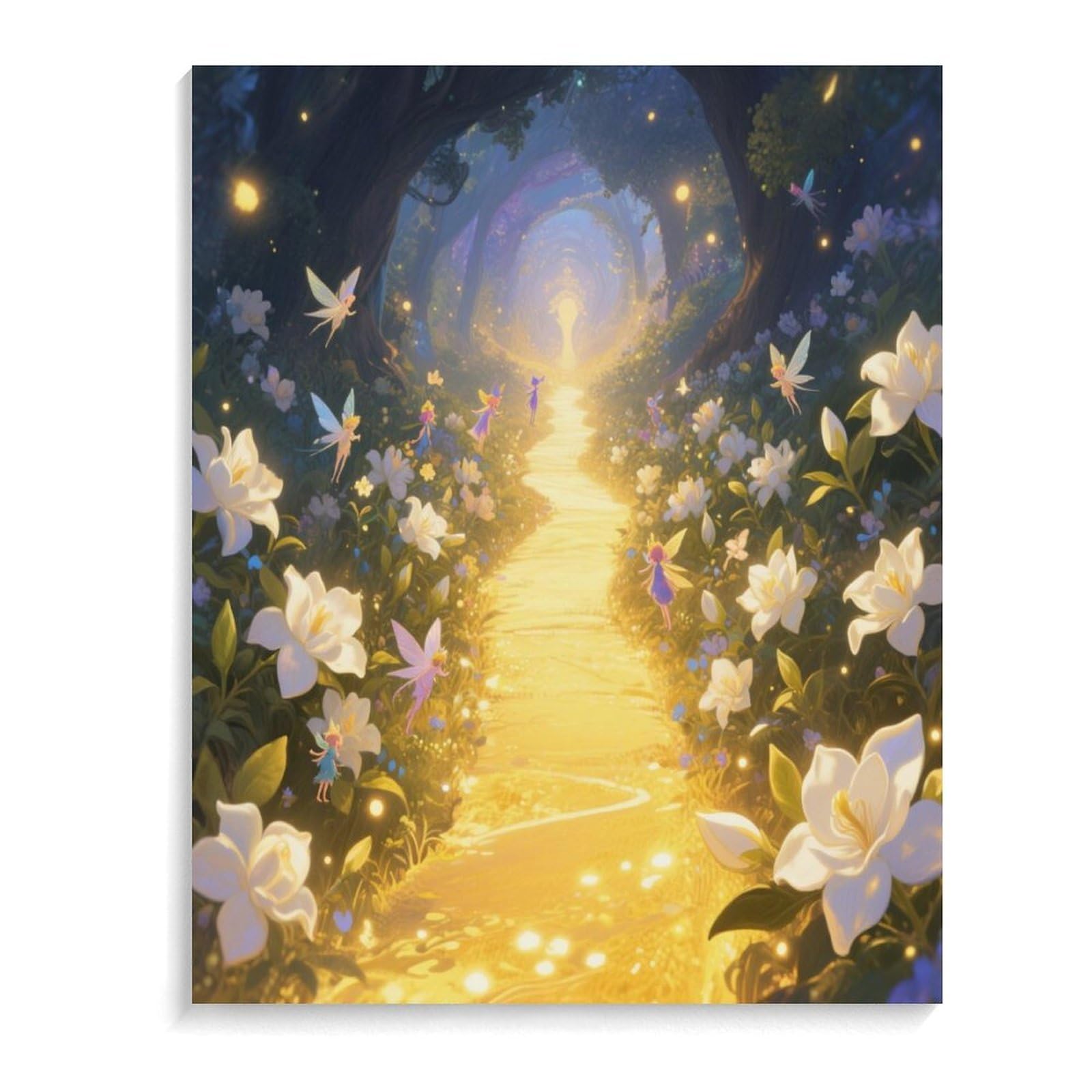 KOAYUBFC Gardenia Malen nach Zahlen Kit für Erwachsene Anfänger Erwachsene Malen nach Zahlen Kits auf Leinwand DIY Acryl Ölfarben Malerei mit Pinseln für Geschenk Home Wall Decor
