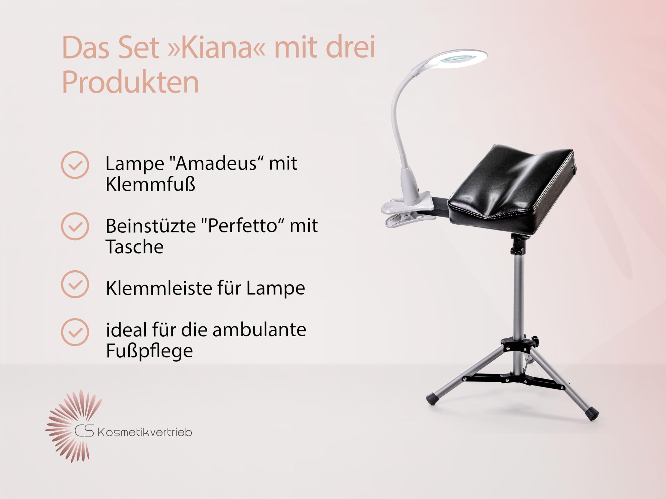 Fußpflege-Erstausstattung Sophia Fußpflegegerät mit Nasstechnik Ecomonium (Schwarz Glitzer)