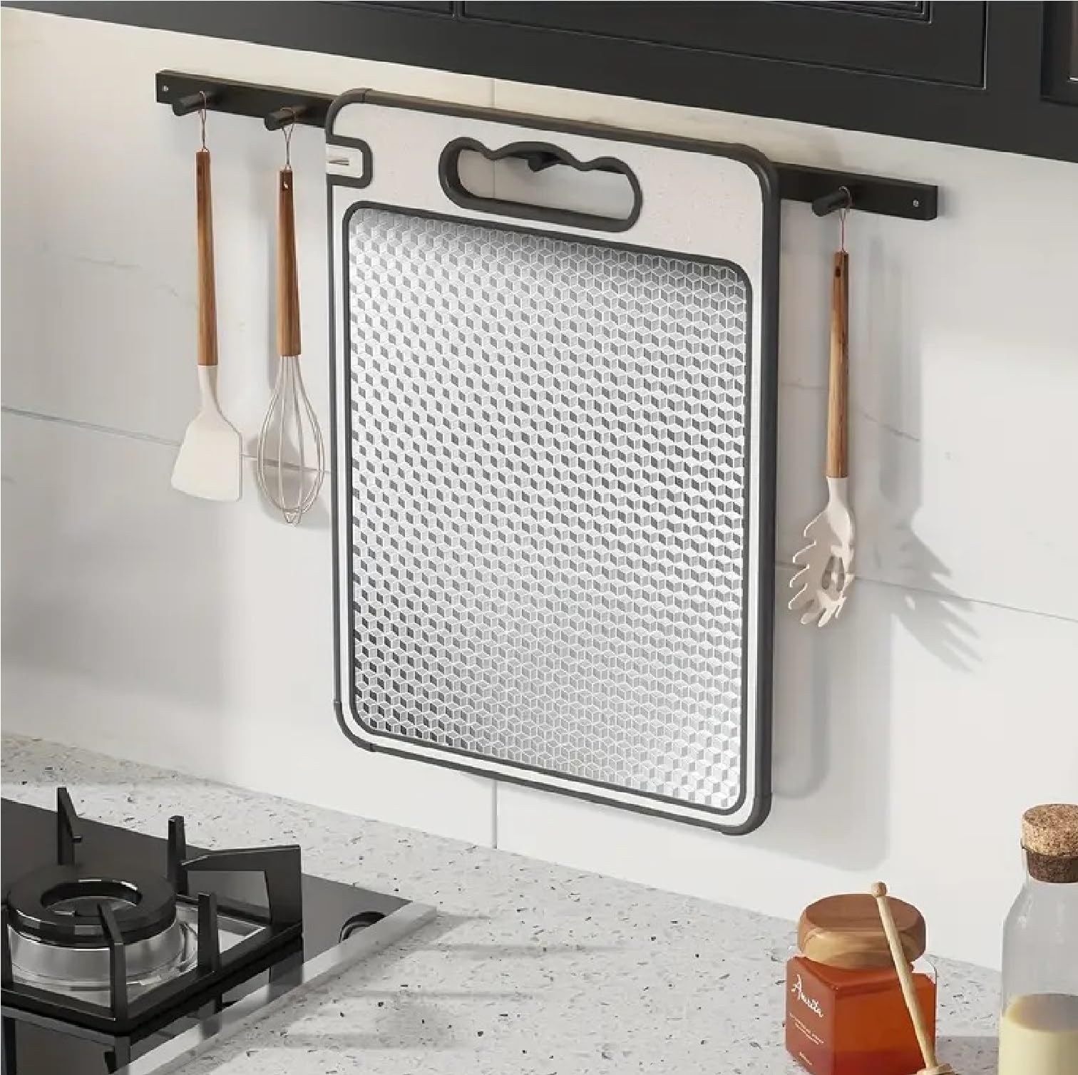 Double Sided Cutting Board with Knife Sharpener -8 Double Sided Cutting Board with Knife Sharpener -8