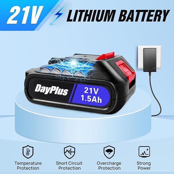 Portable High-Pressure Washer Car Washer Wireless Water Spray Gun Cleaner, Electric Pressure Washer with 21V 1.5Ah Battery & Fast Charger, with Quick Connect Nozzles for Garden Patio Yard Window - 5