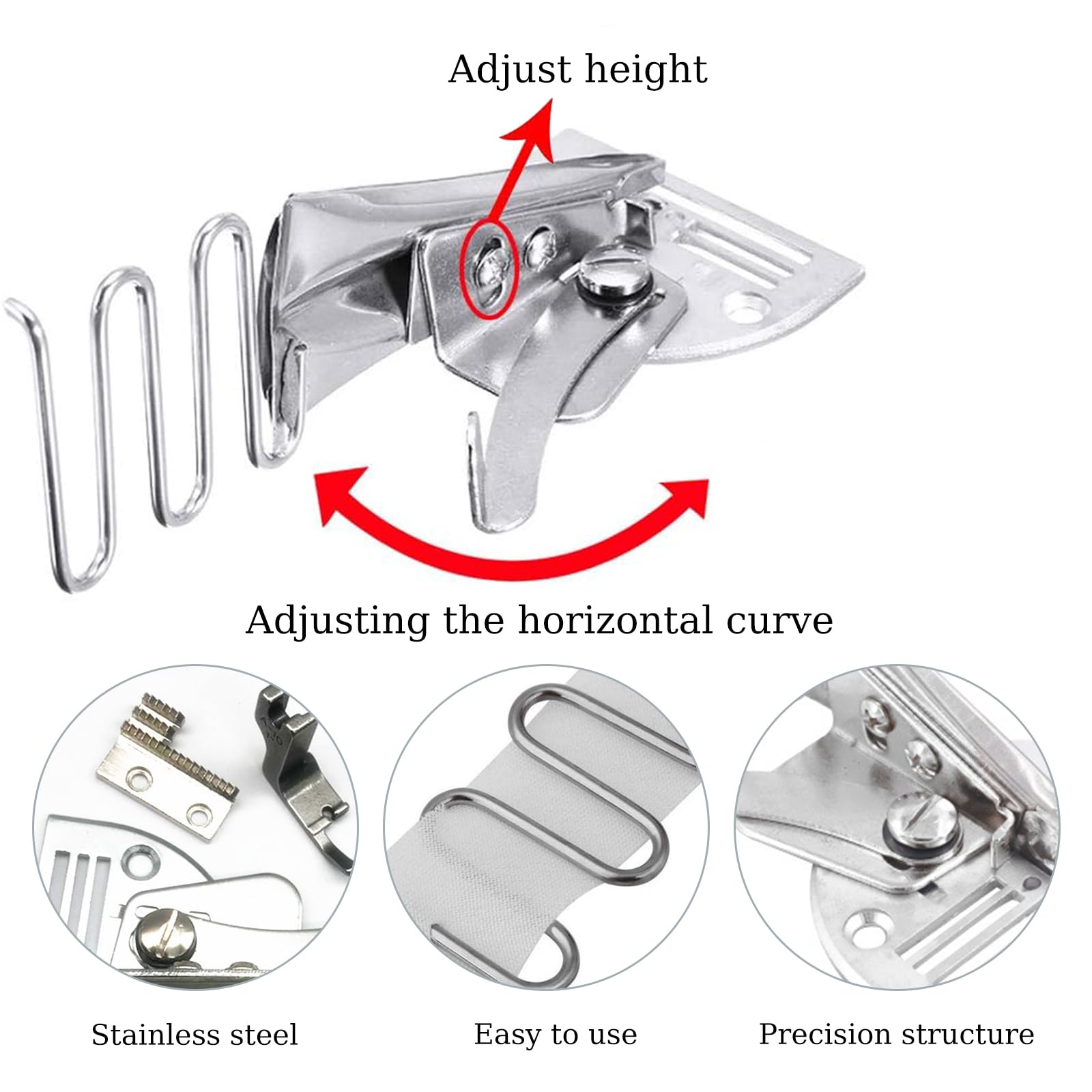 Piedino Per Sbieco Per Macchina Da Cucire - In Acciaio, Per Orli E Bordi - Foto 8
